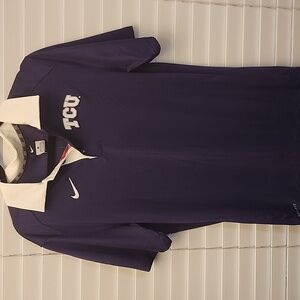 NWT TCU Nike Purple Polo Shirt sz Small